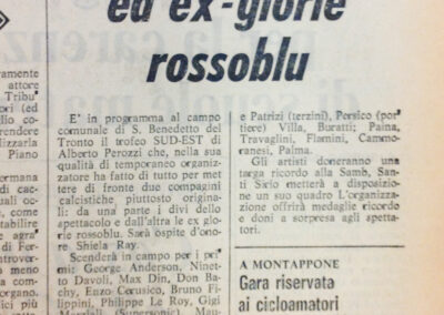 1975-09-11 Di fronte artisti ed ex-glorie rossoblù (Il Messaggero)_articolo